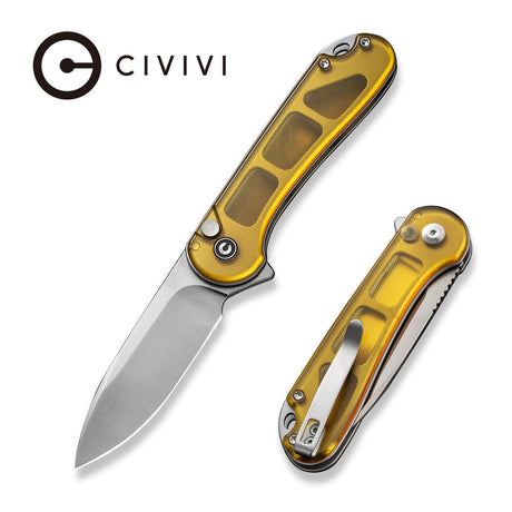 Civivi Button Lock Elementum Ii Knife, Ultem/satin Ultem/satin