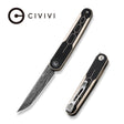 Civivi Kwaiq Knife, White-black G10/damascus Wht/blk/dmscs