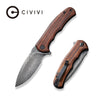 Civivi Mini Praxis Knife, Guibourtia Wood/damascus Wood/dmscs