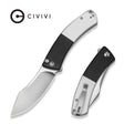 Civivi Outlaw Muk Knife, Black-white G10/satin Blk/wht/satin
