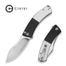 Civivi Outlaw Muk Knife, Black-white G10/satin Blk/wht/satin