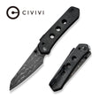 Civivi Vision Fg Knife, Black Canvas Micarta/damascus Blk/dmscs