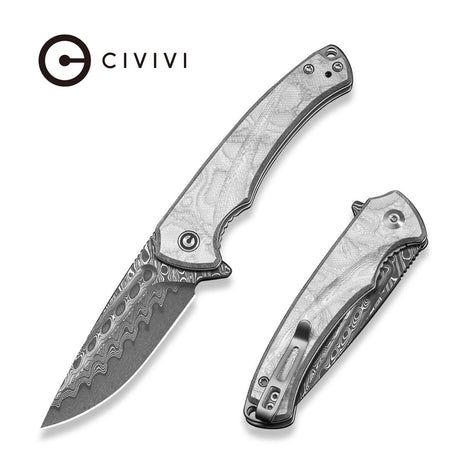 Civivi Voidflare Knife, Aluminum Foil G10/damascus Foil/dmscs