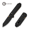 Civivi Yonder Knife, Black Burlap Micarta/black Blk/blk