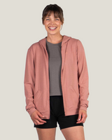 Belong Designs Womens Core Traverse Tek Hoodie Dark salmon
