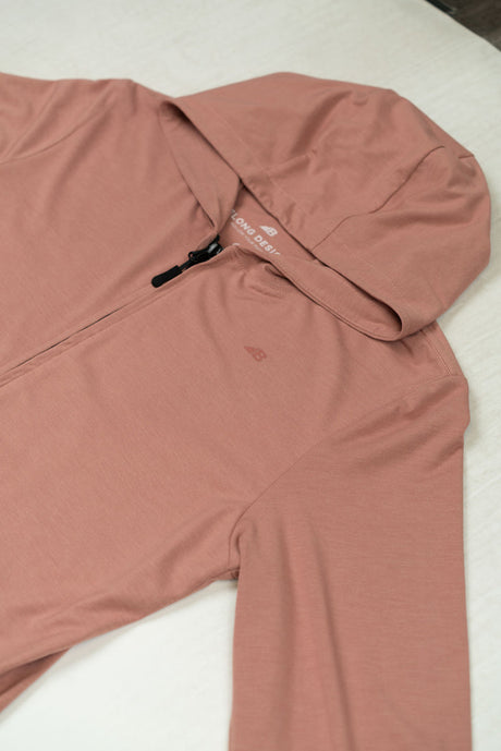 Belong Designs Womens Core Traverse Tek Hoodie Dark salmon