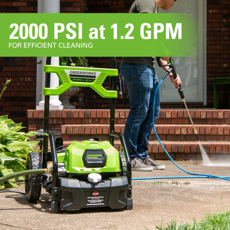 JAXOutdoorGearFarmandRanch 2000 PSI 1.2 GPM Electric Pressure Washer With Surface Cleaner and Foam Cannon