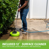 JAXOutdoorGearFarmandRanch 2000 PSI 1.2 GPM Electric Pressure Washer With Surface Cleaner and Foam Cannon