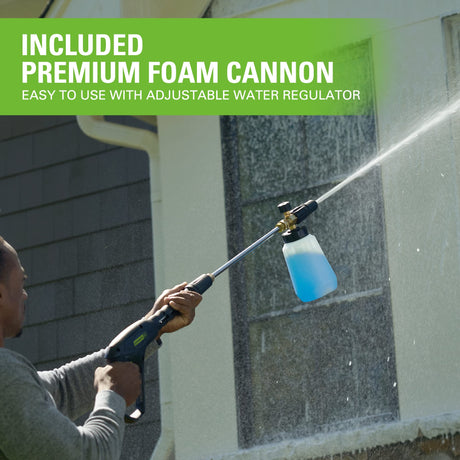 JAXOutdoorGearFarmandRanch 2000 PSI 1.2 GPM Electric Pressure Washer With Surface Cleaner and Foam Cannon