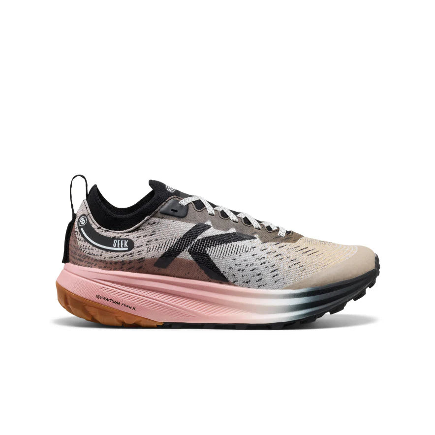 Keen Womens Seek Trail Shoe Black/Sunset Sand / 8