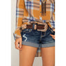 Angel Ranch Floral Embossed Studded Leather Belt Copper /  / 1-1/2 in.