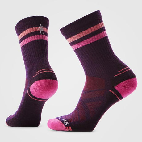 Smartwool Hike Tube Stripe Crew Socks Purple Iris