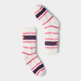 Smartwool Hike Striped Crew Socks Moon Beam