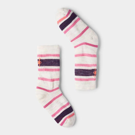 Smartwool Hike Striped Crew Socks Moon Beam
