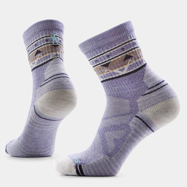 Smartwool Hike Zig Zag Valley Mid Crew Socks Chalk Violet