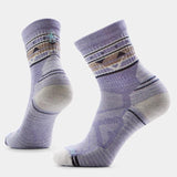 Smartwool Hike Zig Zag Valley Mid Crew Socks Chalk Violet