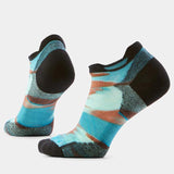 Smartwool Run Brushed Print Low Ankle Socks Nightfall Blue