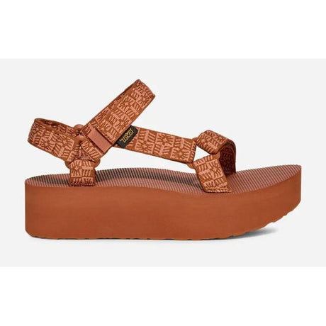 Teva Flatform Universal Sandal Crafted Floral Vintage Brown