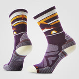 Smartwool Hike Mountain Moon Crew Socks Purple Iris