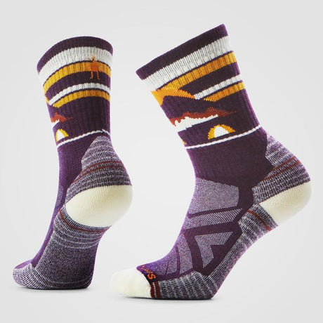 Smartwool Hike Mountain Moon Crew Socks Purple Iris