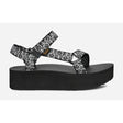 Teva Flatform Universal Sandal Crafted Floral Black/Grey