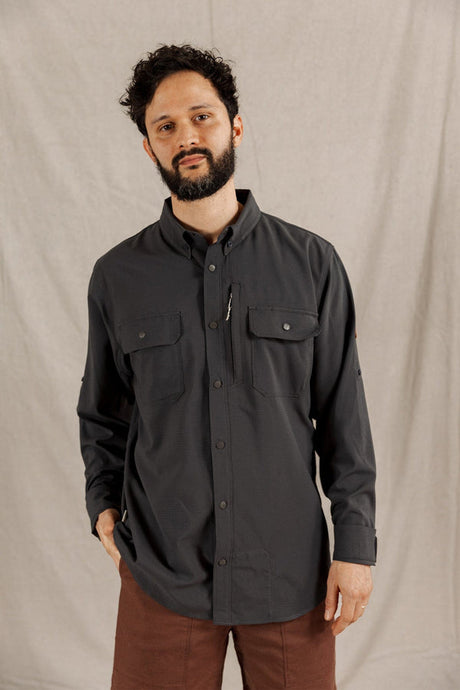 Livsn Mens Creek Shirt Charcoal