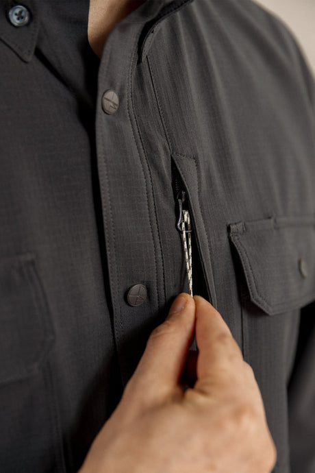 Livsn Mens Creek Shirt Charcoal