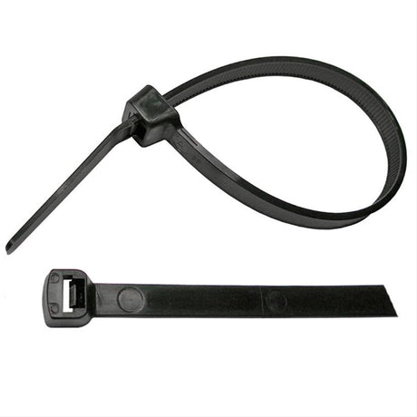 Pico Black Nylon Tie Wrap, 7in, 50lb, 25 pack