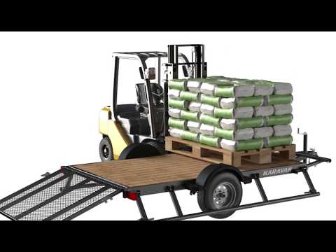 7x15 Karavan dual axe trailer with side ramp