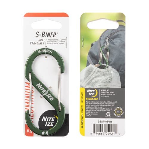 Nite Ize S-biner Dual Carabiner Aluminum #4 Olive
