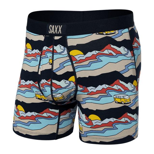 Saxx Men's Ultra Super Soft Boxer Brief Fly Cabin Fever - Multi