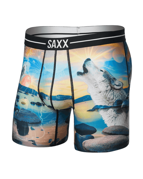 Saxx Mens Volt Breathable Mesh Boxer Brief I dream of tahoe mlt