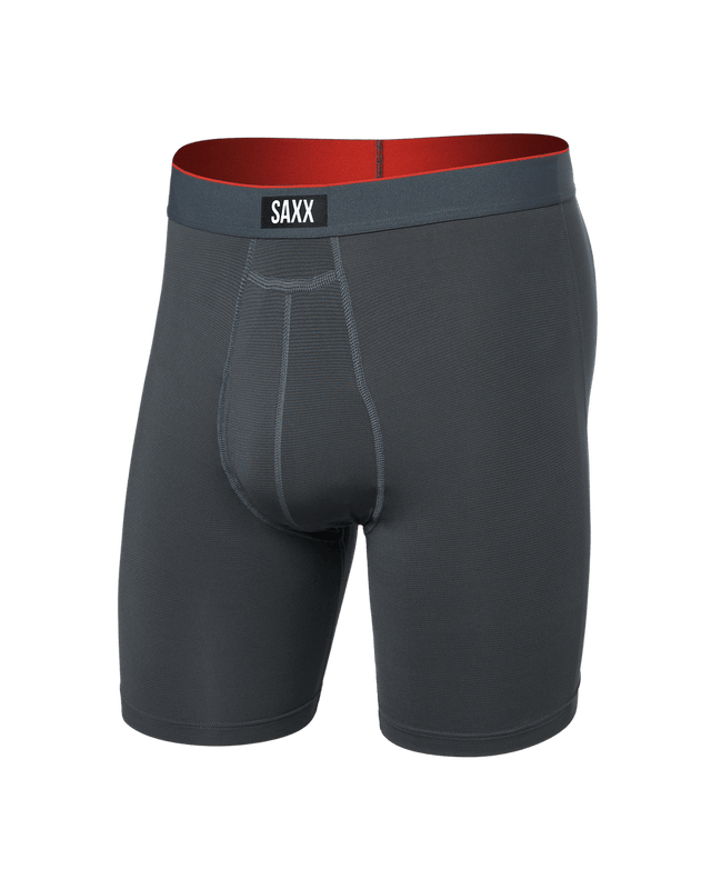 Saxx Men's Multi-Sport Mesh Long Boxer Brief Fly Turbulence