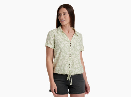 Kuhl Clothing Womens Liliana Shortsleeve Sea foam print