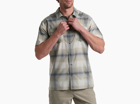 Kuhl Clothing Mens Konquer Shortsleeve Feather grey
