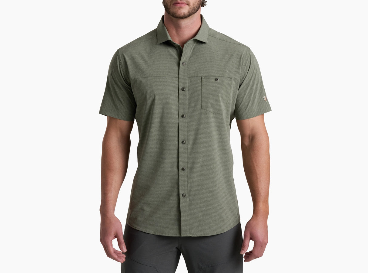 Kuhl Clothing Mens Optimizr Shortsleeve Pewter green