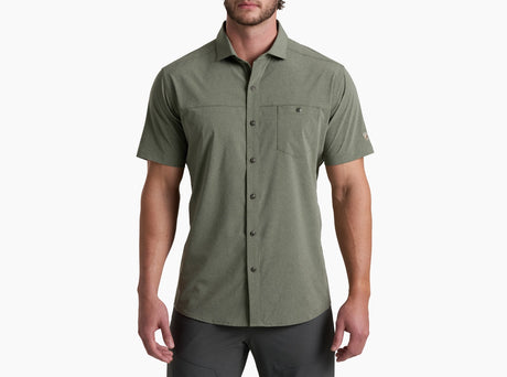 Kuhl Clothing Mens Optimizr Shortsleeve Pewter green