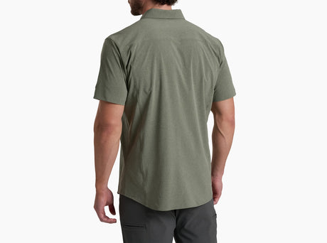 Kuhl Clothing Mens Optimizr Shortsleeve Pewter green