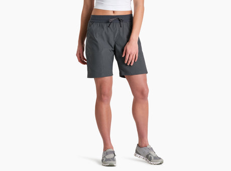 Kuhl Clothing Womens Trekr Pull On Short 8in Charcoal