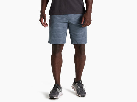 Kuhl Clothing Mens Upriser Short Charcoal blue stripe