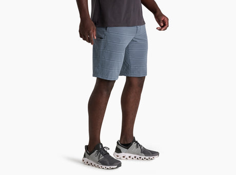 Kuhl Clothing Mens Upriser Short Charcoal blue stripe