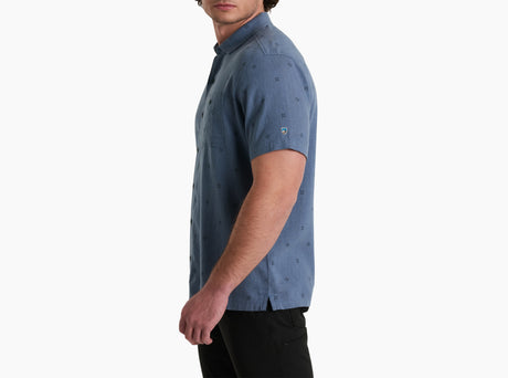 Kuhl Clothing Mens Getaway Shortsleeve Dusk blue
