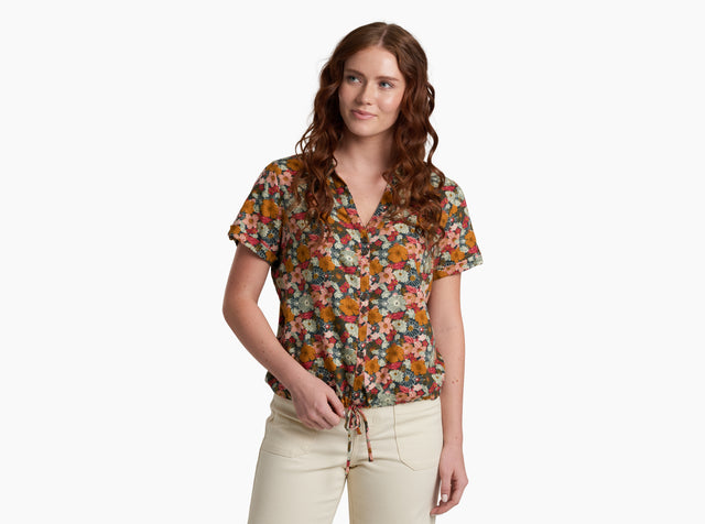 Kuhl Clothing Womens Liliana Shortsleeve Night sky print