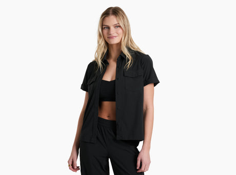 Kuhl Clothing Womens Vantage Travelr Shortsleeve Black