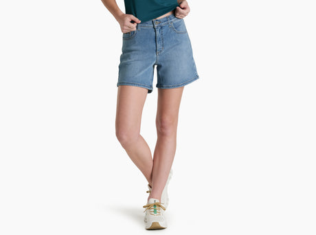 Kuhl Clothing Womens Kontour Form Denim Short 5in Vintage blue