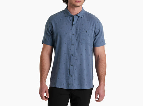 Kuhl Clothing Mens Getaway Shortsleeve Dusk blue
