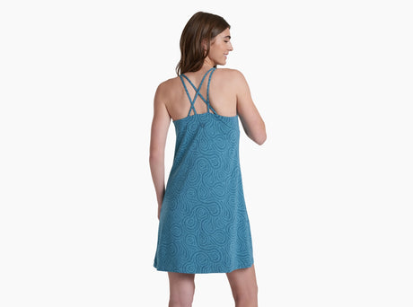 Kuhl Clothing Womens Lyra Krossbak Dress Alpine lake print