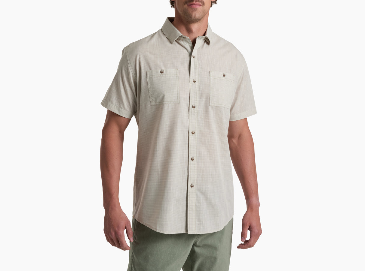 Kuhl Clothing Mens Karib Shortsleeve Feather grey