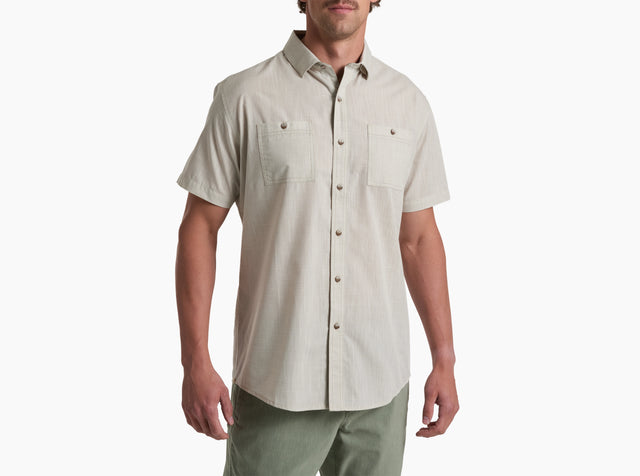 Kuhl Clothing Mens Karib Shortsleeve Feather grey