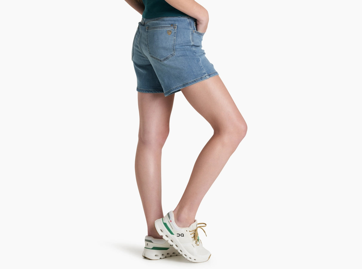 Kuhl Clothing Womens Kontour Form Denim Short 5in Vintage blue